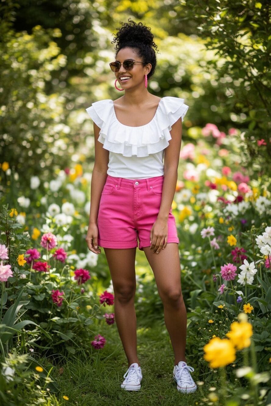 New Brave + True Women's Callie White Double Ruffle Top Size M $99